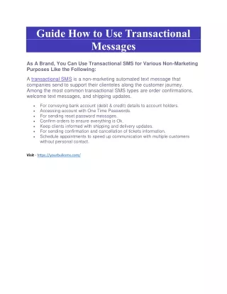 Guide How to Use Transactional Messages