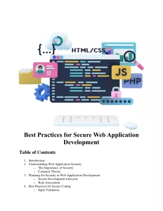 Best Practices for Secure Web Application Development by Site Invention