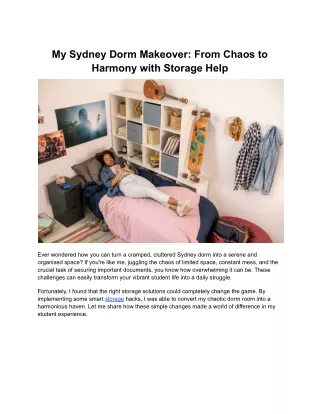 My Sydney Dorm Makeover_ From Chaos to Harmony with Storage Help