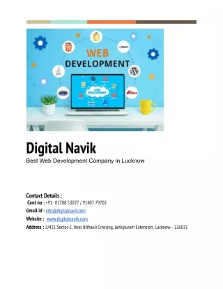 Web Development company in Lucknow Digital Navik