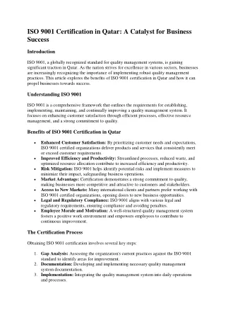 iso 9001 certification in qatar