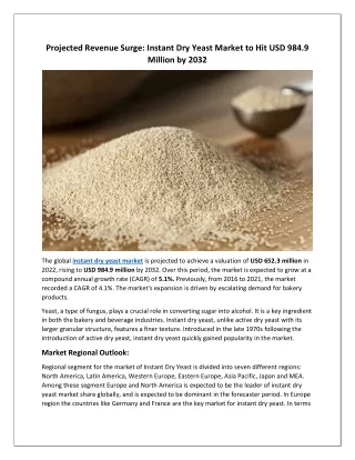 Instant Dry Yeast Market