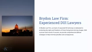 Experienced DUI Lawyers from Brydon Law Firm