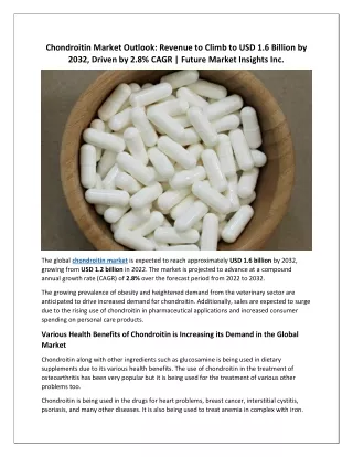 Chondroitin Market
