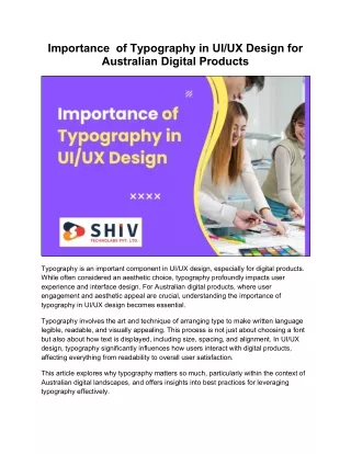 Using Typography to Improve UI/UX in Australian Digital Products