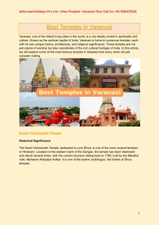 Best Temples in Varanasi, Uttar Pradesh, India