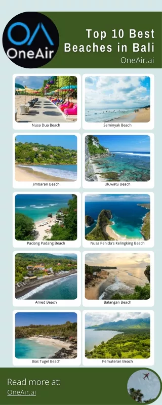 Top 10 Best Beaches in Bali - www.oneair.ai