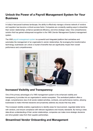 Unlock the Power of a Payroll Management System for Your Business