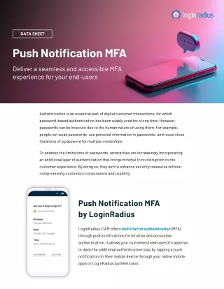 Secure Your Accounts: LoginRadius Push Notification MFA