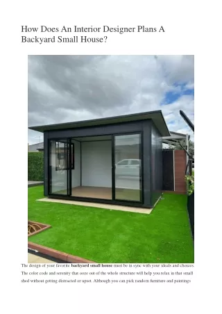 backyard pods melbourne