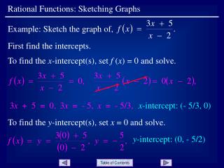 Rational Functions: Sketching Graphs