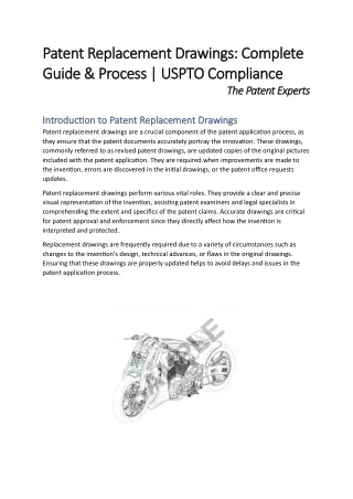 Patent Replacement Drawing Services | The Patent Experts