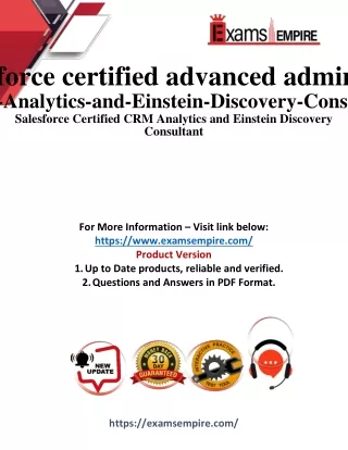 ExamsEmpireCRM-Analytics-and-Einstein-Discovery-Consultant Questions and Answers