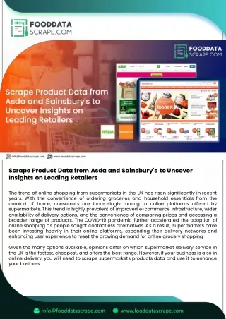 Scrape Product Data from Asda and Sainsburys to Uncover Insights on Leading Reta