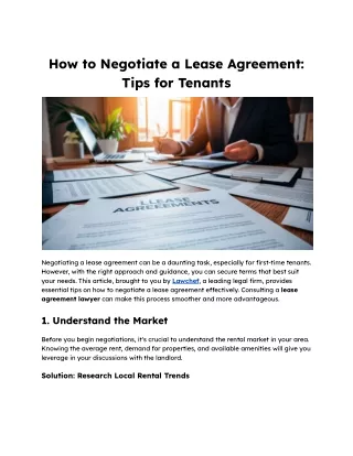 How to Negotiate a Lease Agreement_ Tips for Tenants