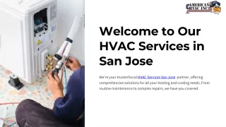 Welcome to Our HVAC Services in San Jose