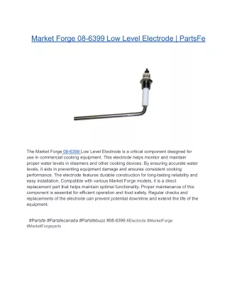 Market Forge 08-6399 Low Level Electrode _ PartsFe
