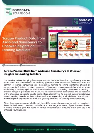 Scrape Product Data from Asda and Sainsburys to Uncover Insights on Leading Reta