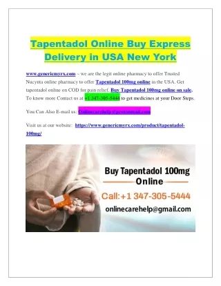 Tapentadol Online Buy Express Delivery in USA New York