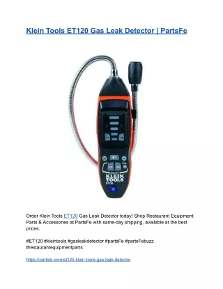 Klein Tools ET120 Gas Leak Detector _ PartsFe