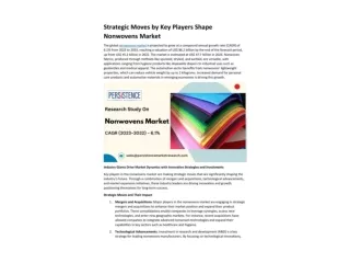 Strategic Moves by Key Players Shape Nonwovens Market
