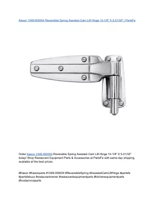 Kason 1248-000004 Reversible Spring Assisted Cam Lift Hinge 10-1_8_ X 5-21_32_ _ PartsFe