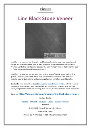 Line Black Stone Veneer