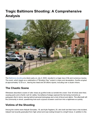 Tragic Baltimore Shooting_ A Comprehensive Analysis