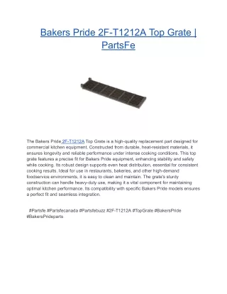 Bakers Pride 2F-T1212A Top Grate _ PartsFe