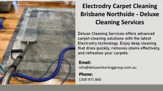 Electrodry Carpet Cleaning Brisbane Northside - Deluxe  Cleaning Services