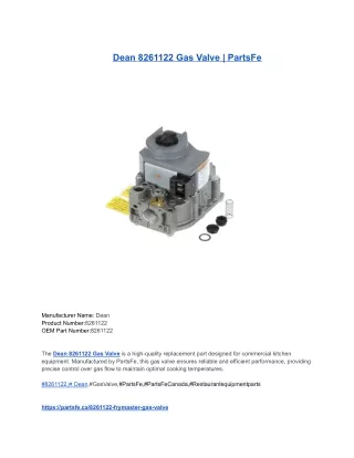 Dean 8261122 Gas Valve _ PartsFe