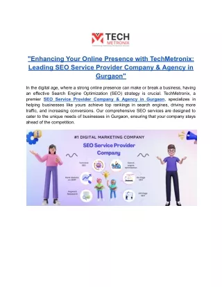 TechMetronix- SEO Service Provider Company & Agency in Gurgaon