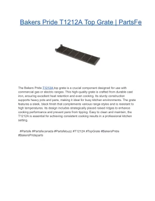 Bakers Pride T1212A Top Grate _ PartsFe
