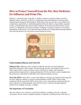 How to Protect Yourself from the Flu.