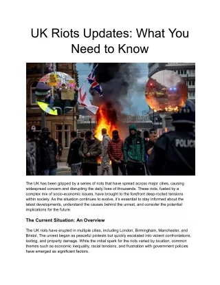 UK Riots Updates_ What You Need to Know
