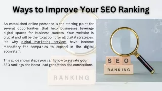 Ways to Improve Your SEO Ranking