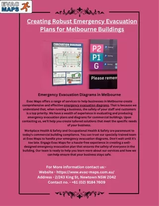 Creating Robust Emergency Evacuation Plans for Melbourne Buildings