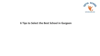 6 Tips to Select the Best School in Gurgaon