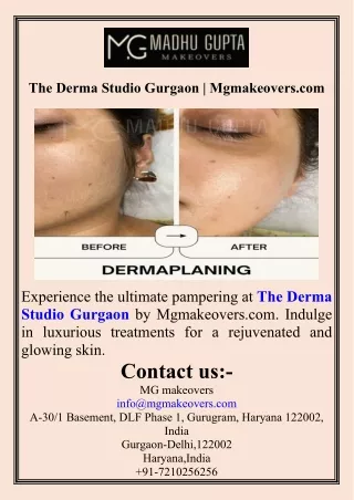 The Derma Studio Gurgaon  Mgmakeovers.com