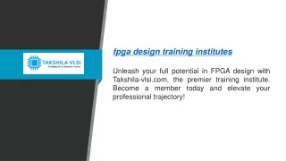 Fpga Design Training Institutes Takshila-vlsi.com
