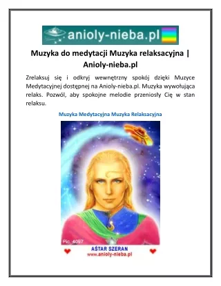 Muzyka do medytacji Muzyka relaksacyjna Anioly-nieba