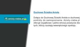 Duchowa ścieżka anioła nieba Anioly-nieba.pl