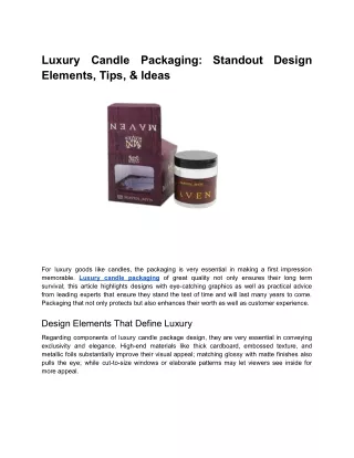 Luxury Candle Packaging_ Standout Design Elements, Tips, & Ideas