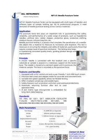 NPT-01 Needle Puncture Tester