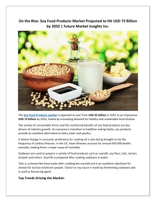 Soy Food Products Market