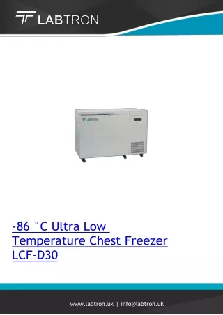 -86 °C Ultra Low Temperature Chest Freezer  258 L