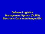 Defense Logistics Management System DLMS Electronic Data Interchange EDI