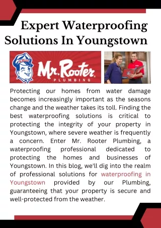 Expert Waterproofing Solutions In Youngstown