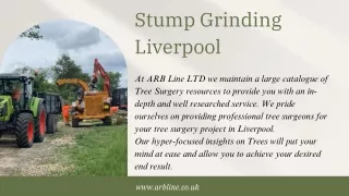 Stump Grinding Liverpool