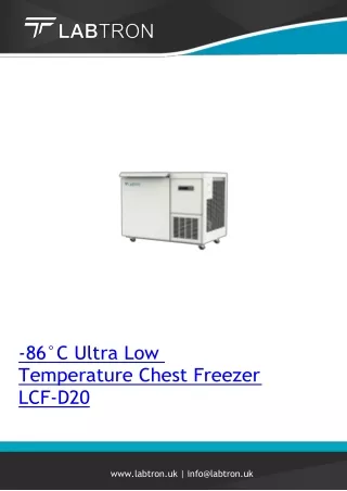 -86°C Ultra Low Temperature Chest Freezer 138 L